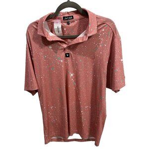 Bad Birdie Pink Splatter Polo Shirt